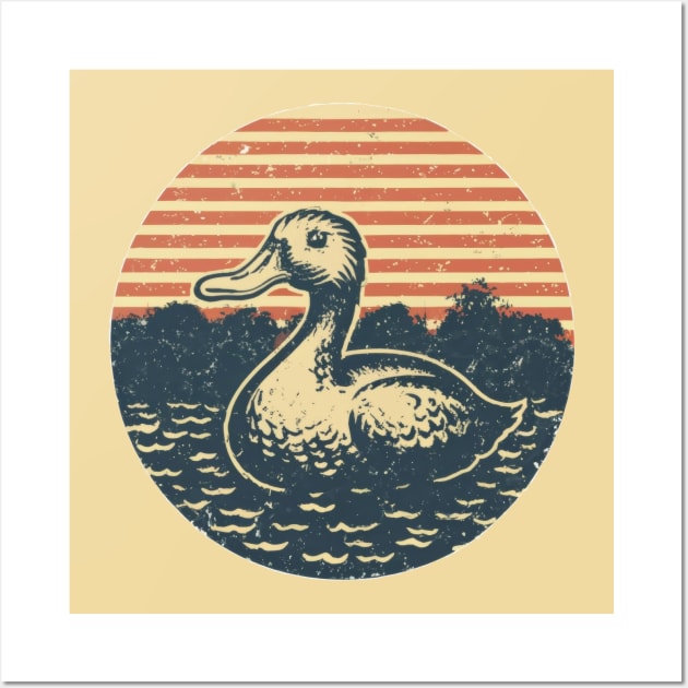 Retro Duck Design Wall Art by byNIKA